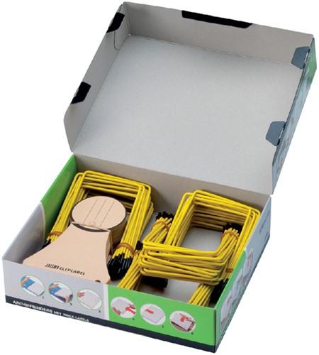 Relieur d'archives JalemaClip Pli-Fix jaune 100 pièces 100 Stuk-2