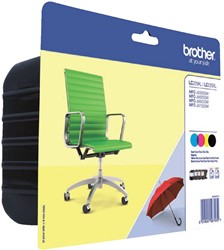 Cartouche d’encre Brother LC-229XLVALBP noir+3 couleurs 4 Stuk