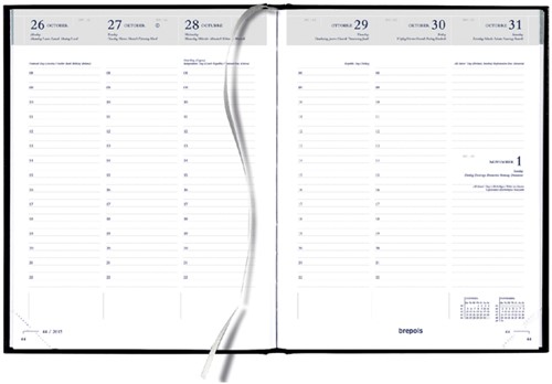 Agenda 2027 Quantore A5 7 jours/2 pages 4 langues noir 1 Stuk-2