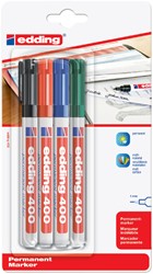 Marqueur edding 400 ogive 1mm assorti blister 4 pièces 4 Stuk