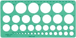 Gabarit de Cercles Linex 39 1-35mm Plots anti-tache vert 1 Stuk