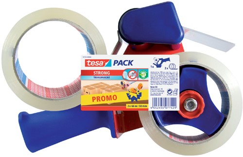 Dévidoir tesa 57195 avec 2 rouleaux 66mx50mm tranparent 1 Stuk