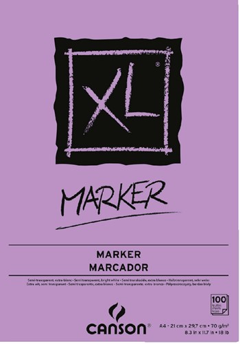 Tekenblok Canson XL Marker A4 70gr 100v 100 Vel