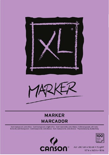 Tekenblok Canson XL Marker A3 70gr 100v 100 Vel