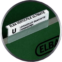 Bande étiquettes pour cavaliers Elba Verticfile 65x16mm blanc 10 feuilles 10 Vel