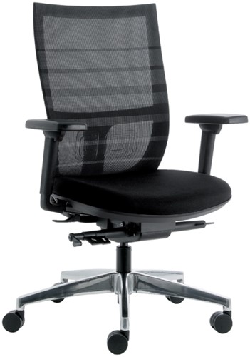 Bureaustoel Euroseats Curve deluxe 001 zwart 1 Stuk