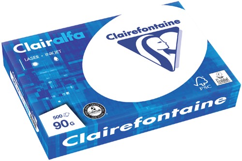 Kopieerpapier Clairefontaine Clairalfa A4 90gr wt 500 Vel