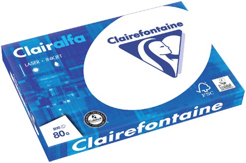 Kopieerpapier Clairefontaine Clairalfa A3 80gr wt 500 Vel
