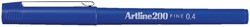 Fineliner Artline 200 rond F blauw 1 Stuk