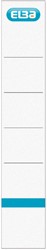 Etiquette dorsale Elba Smal 34x190mm adhésive blanc/bleu 10 pièces 10 Vel