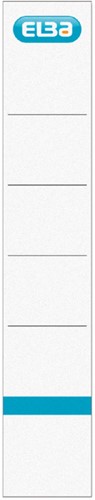 Etiquette dorsale Elba Smal 34x190mm adhésive blanc/bleu 10 pièces 10 Vel