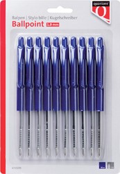 Stylo bille Quantore rétractable bleu 10 pièces 10 Stuk