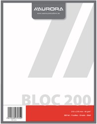 Bloc brouillon Aurora 210x270mm uni 200 feuilles 45g 1 Stuk