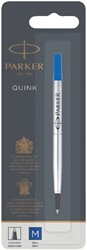 Recharge roller Parker Quink Medium bleu blister 1 pièce 1 Stuk
