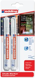 Marqueur craie edding 4095 ogive 2-3mm blanc blister 2 pièces 2 Stuk