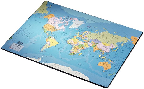 Sous Main Esselte 40x53cm Avec Carte Du Monde En Anglais 1 Stuk Bij Bonnet Office Supplies