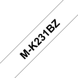 Ruban de lettrage Brother P-Touch M-K231 non laminé 12mm noir sur blanc 1 Stuk
