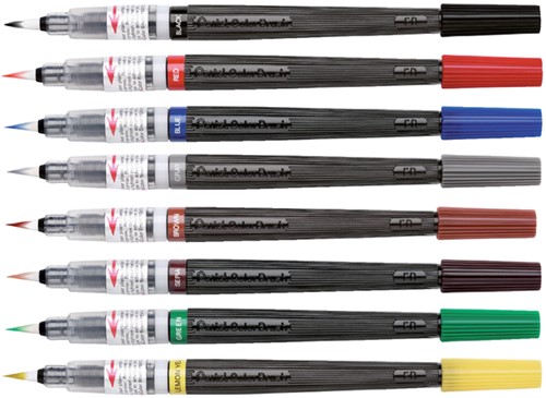 Feutre Pinceau Pentel XGFL-101X noir 1 Stuk-2
