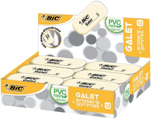 Gomme Crayon BIC Galet blanc 1 Stuk-2