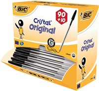 Balpen Bic Cristal M zwart 100 Stuk-3