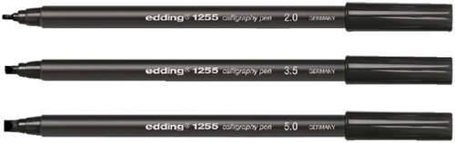 Feutre calligraphie edding 1255 2.0-3.5-5.0mm noir blister 3 pièces 3 Stuk-2