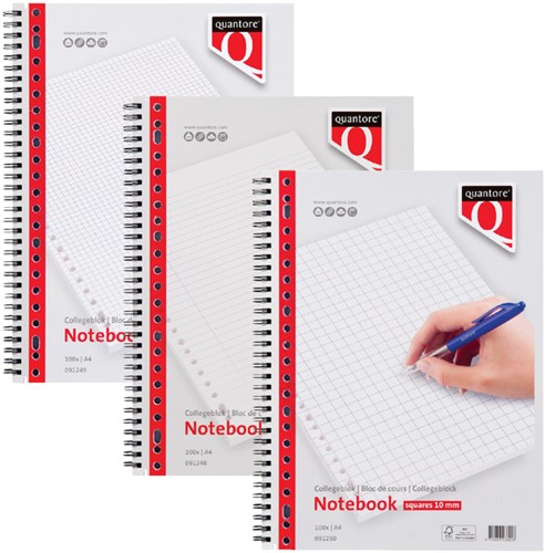 Collegeblok Quantore A4 lijn 23-gaats 4tabs 200pg 1 Stuk-2