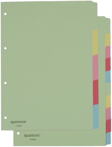 Intercalaire Quantore 4 perforations 5 onglets carton assorti 1 Set-2