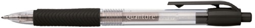 Gelschrijver Quantore grip drukknop 0.7mm zwart 1 Stuk