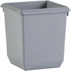 Corbeille à papier synthétique carrée conique 27L gris 1 Stuk