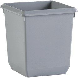 Corbeille à papier synthétique carrée conique 21L gris 1 Stuk