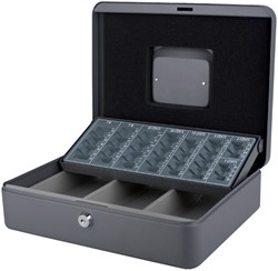 Coffret caisse Pavo avec trieur monnaie 300x240x90mm gris 1 Stuk