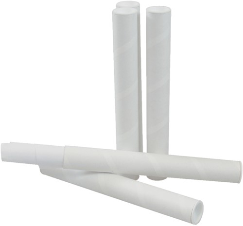 Verzendkoker CleverPack A3 met doppen 5st wit 5 Stuk-1