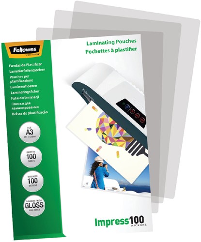 Pochette de plastification Fellowes A3 2x100micron brillant 100 pièces 100 Stuk-2
