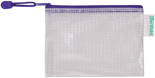 Opbergtas Zipper met rits 175x125mm PVC bl 1 Stuk