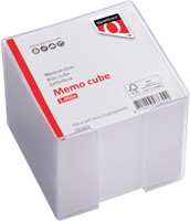 Cube mémos Quantore 10x10x9cm transparent 900 feuilles 1 Stuk
