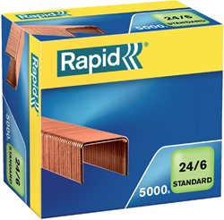 Agrafes Rapid 24/6 cuivré standard 5000 pièces 5000 Stuk