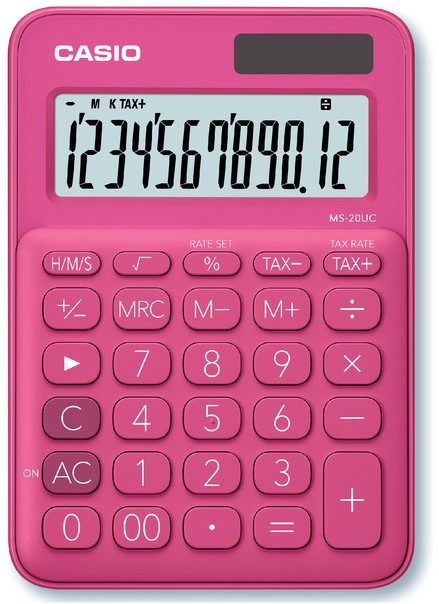 Calculatrice Casio MS-20UC rouge 1 Stuk bij Bonnet Office Supplies