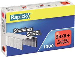 Agrafes Rapid 24/8 acier inox super strong 1000 pièces 1000 Stuk