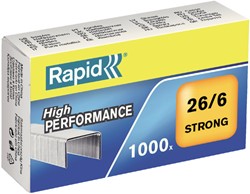 Agrafes Rapid 26/6 galvanisé strong 1.000 pièces 1000 Stuk