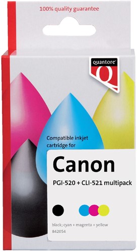 Inktcartridge Quantore Canon Pgi-520 Cli-521 2zw3k 5 Stuk