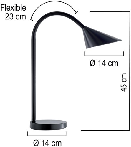 Lampe de bureau Unilux Sol LED noir 1 Stuk-2