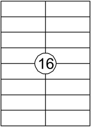 Etiquette Quantore 105x37mm blanc 1600 pièces 100 Vel