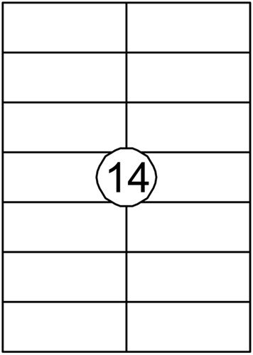 Etiquette Quantore 105x42,4mm blanc 1400 pièces 100 Vel