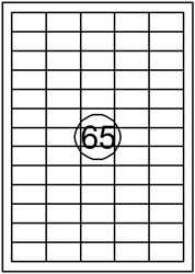 Etiquette Quantore 38x21,2mm blanc 975 pièces 15 Vel