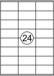 Etiquette Quantore 70x36mm blanc 2400 pièces 100 Vel