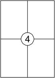 Etiquette Quantore 105x148mm blanc 400 pièces 100 Vel