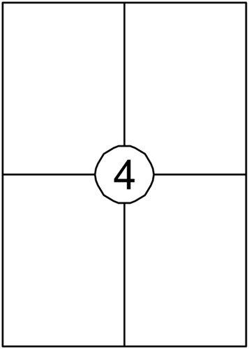 Etiket Quantore 105x148mm 400st 100 Vel
