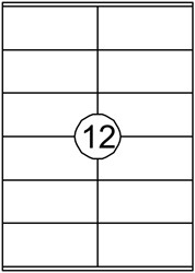 Etiquette Quantore 105x48mm blanc 1200 pièces 100 Vel