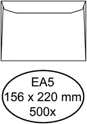 Enveloppe Quantore EA5 156x220mm blanc 500 pièces 500 Stuk