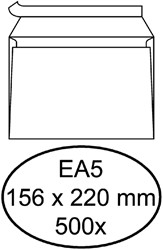 Enveloppe Quantore EA5 156x220mm autocollante blanc 500 pièces 500 Stuk